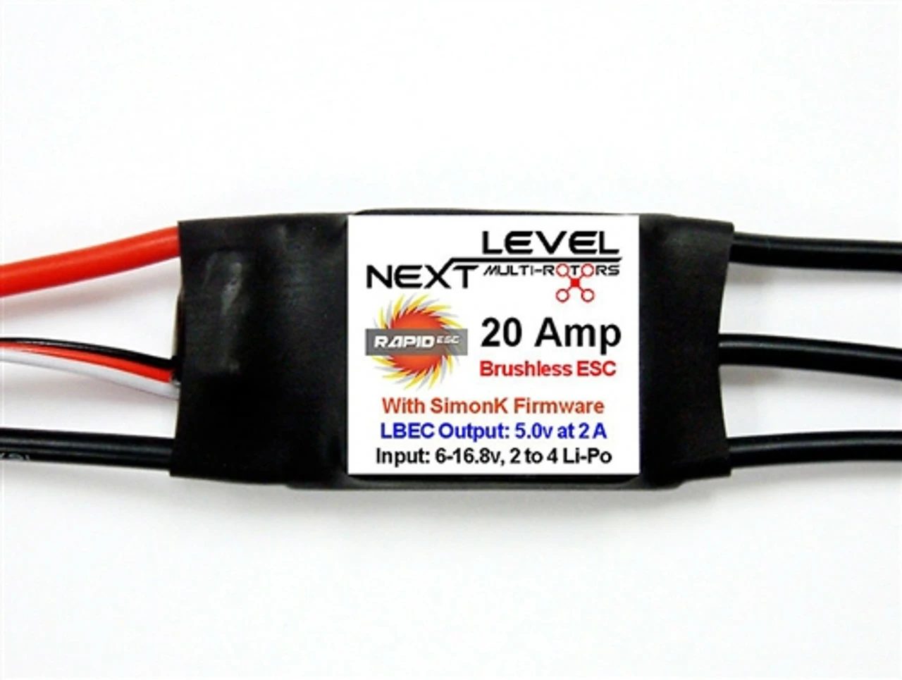 INDNL-ESC-20SK Next Level 20 Amp Multi-Rotor ESC With SimonK Firmware