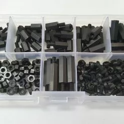 BLACKSTANDOFF Graves RC Hobbies Nylon Black Spacer, Screw And Nut Set - M3