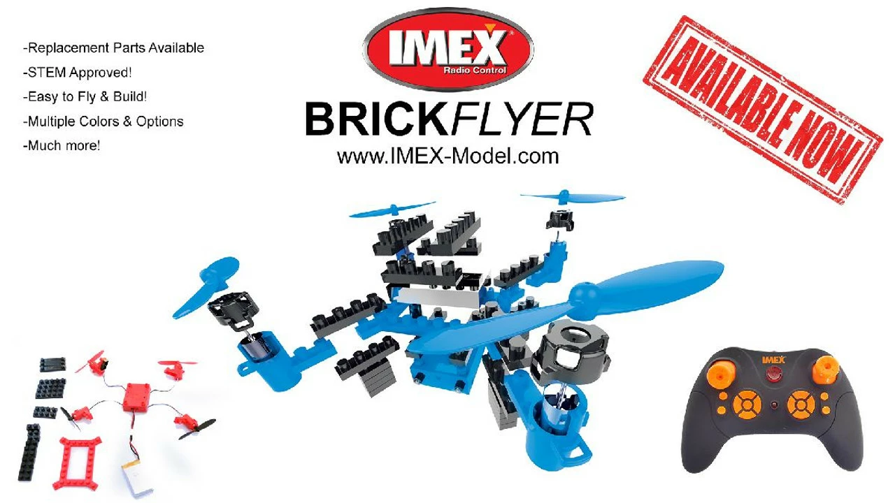 IMX88801 IMEX BrickFlyer Building Block Quadcopter - Image 5